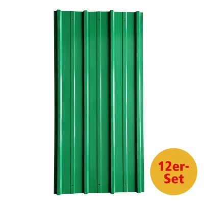 12er Set Profil-/Trapezblech - ca. 117 cm x 57 cm - Grün