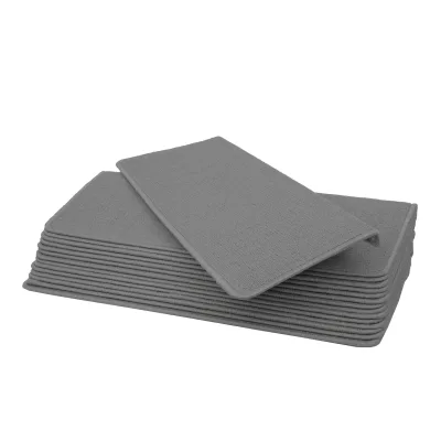 15er-Set Stufenmatte MCW-G49, Treppenteppich Treppenschutz Treppenmattenset, 65x25cm ~ rechteckig, grau