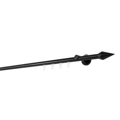 20mm,1-läufig,Profil,Wandträger 6,5cm,Endstück point Farbe: Schwarz, Größe: 400cm