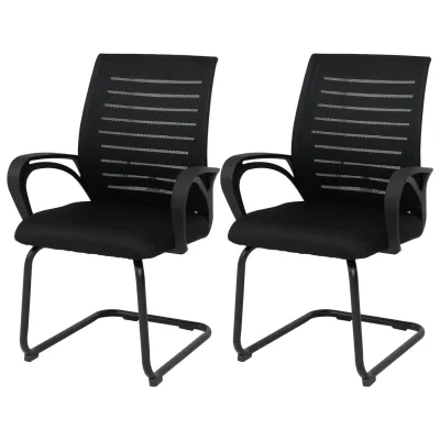 2er-Set Esszimmerstuhl MCW-K51, Stuhl Armlehne, Stoff/Textil (250g/m²) MVG ~ schwarz, Gestell schwarz