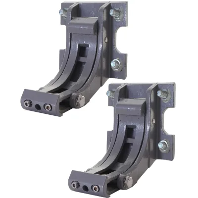 2er-Set Wandhalterung für Markise H122, H123, Wandkonsole Wandmontage Adapter ~ grau