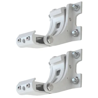 2er-Set Wandhalterung für Markise H122, H123, Wandkonsole Wandmontage Adapter ~ weiß
