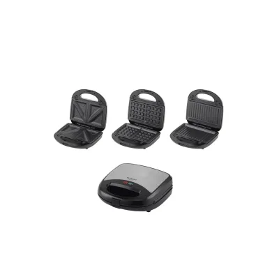 3-in-1 Multigrill – Sandwichmaker, Kontaktgrill & Waffeleisen, 750 W