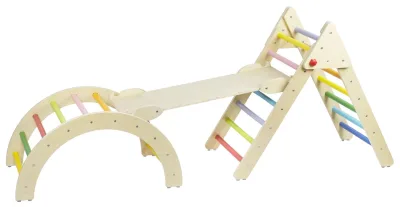 3-in-1 zusammenklappbares Regenbogen-Kletterset