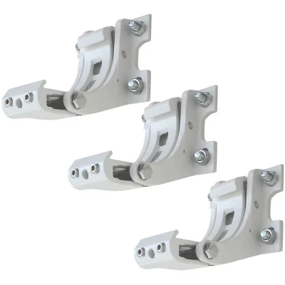 3er-Set Wandhalterung für Markise H124, Wandkonsole Wandmontage Adapter ~ weiß