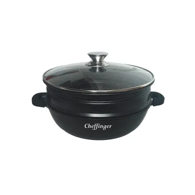 4 in 1 Tajine Topf mit Silikongriffe ø28 cm Garer Dampfgarer