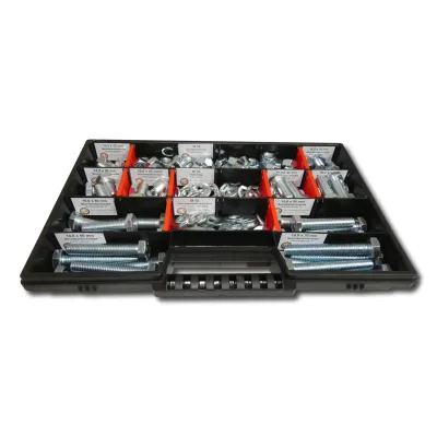 400 tlg Sechskantschrauben Sortiment mit Muttern Unterlegscheiben Federringen M8 // 12mm-70mm Schrauben Set