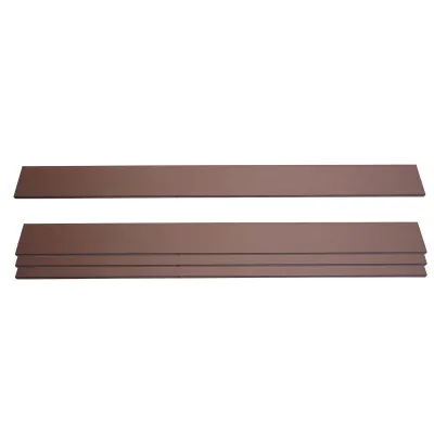 4er Set Latten für WPC-Sichtschutz Savoie, Bretter Windschutz, ca. 1qm ~ 180cm, braun
