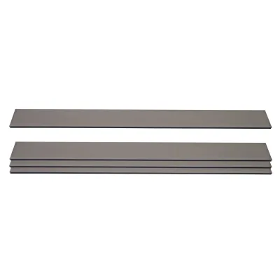 4er Set Latten für WPC-Sichtschutz Savoie, Bretter Windschutz, ca. 1qm ~ 180cm, grau