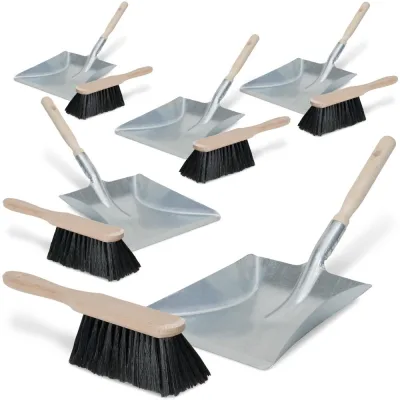 5x Handfeger und Kehrschaufel, Spar-Set (10-teilig)