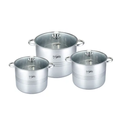 6tlg. Edelstahl Kochtopf Set
