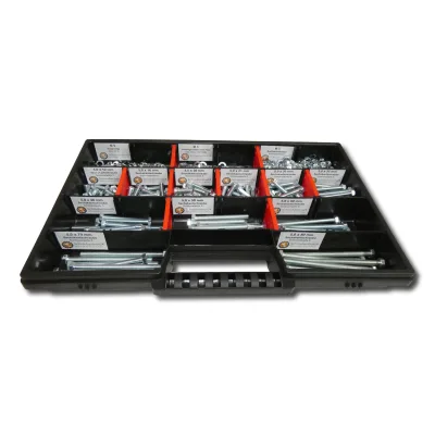 700 tlg Sechskantschrauben Sortiment mit Muttern Unterlegscheiben Federringen M5 // 12mm-80mm Schrauben Set