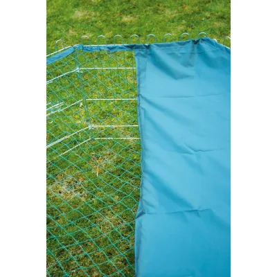 8-eckiges Nylon-Schutznetz für Kleintier-Freigehege, 135 x 135 cm Abdeckung mit Sonnenschutz, grün