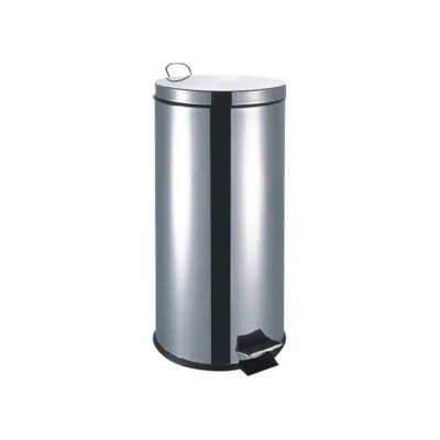 Abfalleimer mit Fußpedal ø29 x 64 cm - 30 L aus hochwertigem Edelstahl