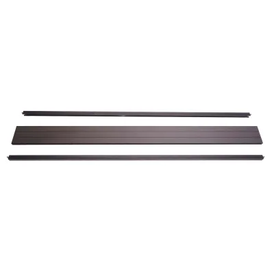 Abschluss-Set für WPC-Sichtschutz Savoie, Abschlussprofil Windschutz, Alu-Pfosten ~ 180cm, anthrazit