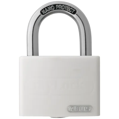ABUS Vorhangschloss Aluminium T65AL/40 weiß vs. Lock-Tag