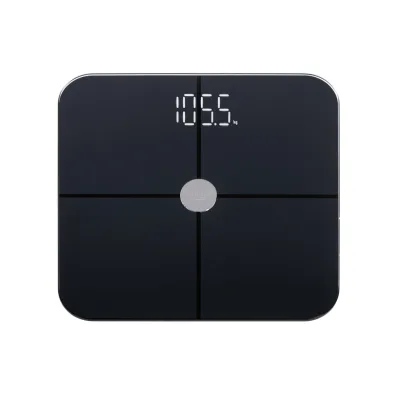 Adler AD 8187 Personenwaage mit Körperanalyse mit App, bis 180 kg, Schwarz