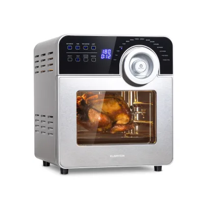AeroVital Cube Chef Heißluftfritteuse  1700 W 14 Liter 16 Programme Ober- und Unterhitze Silber