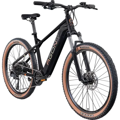 Agon Alpha E Bike Mountainbike Herren 160 - 185 cm Pedelec 27,5 Zoll Hardtail MTB Trail mit Ananda Motor 10 Gang 540 Wh