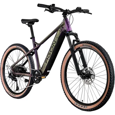 Agon Alpha E Bike Mountainbike Herren 160 - 185 cm Pedelec 27,5 Zoll Hardtail MTB Trail mit Ananda Motor 10 Gang 540 Wh
