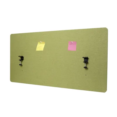 Akustik-Tischtrennwand MCW-G75, Büro-Sichtschutz Schreibtisch Pinnwand, doppelwandig Stoff/Textil ~ 60x120cm grün