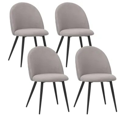 Albatros Esszimmerstühle mit Stoff-Bezug Capo Grau - Stoff Stilvolles Vintage Design, Stoff-Bezug, SGS geprüfter Polsterstuhl - Moderner Küchenstuhl, Stuhl Esszimmer oder Esstisch Stuhl