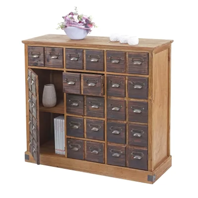 Apothekerkommode MCW-F33, Schubladenschrank, Tanne Holz massiv Vintage 90x100x35cm