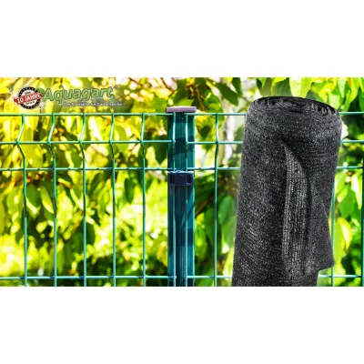 Aquagart 15m Schattiernetz Zaunblende Tennisblende Windschutznetz Sichtschutzzaun 90g 2m
