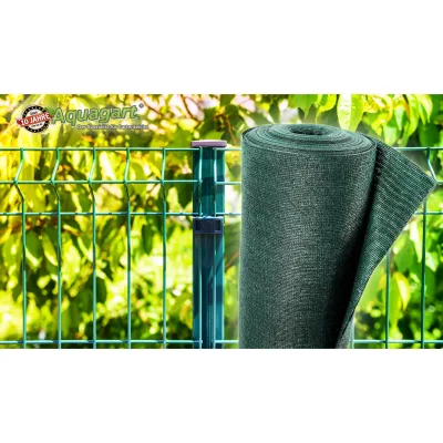 Aquagart 16m Schattiernetz Zaunblende Tennisblende Windschutznetz Sichtschutzzaun 150g 2m