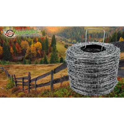 Aquagart 200m Stacheldraht verzinkt 1,6/1,7mm für Wildzaun Forstzaun Knotengeflecht