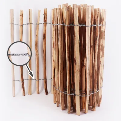 Aquagart 5m Komplett Set Staketenzaun 100cm hoch Lattenabstand 4-6cm mit 5 Holzpfosten 1,5m lang & Krampen