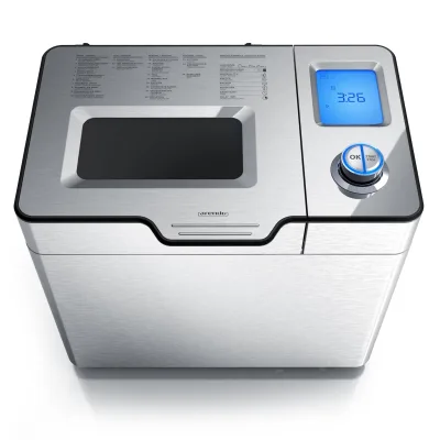 Arendo Brotbackautomat 550W, Brotbackmaschine, 25 Programme, glutenfreies Backen, Joghurtfunktion, 1 kg Kapazität, Direktantrieb