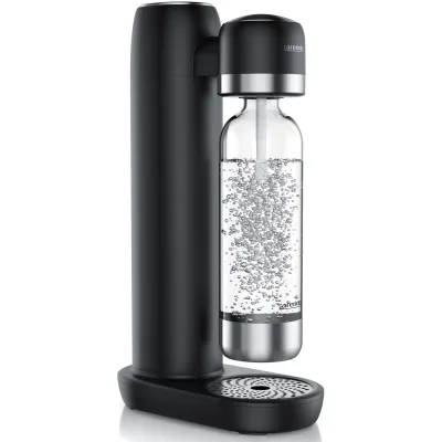 Arendo Wassersprudler, Soda Maker mit 1000 ml PET-Flasche, kompatibel mit 60 L CO2-Zylinder, BPA-frei, 2-tlg. Set, fein dosierbar