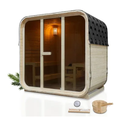 Artsauna Fasssauna Natur 228x225x180 cm