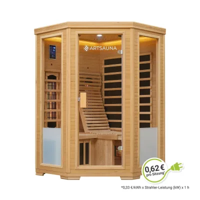 Artsauna Infrarotkabine Natur 120x190x120 cm