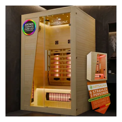 Artsauna Infrarotkabine Natur 105x190x115 cm