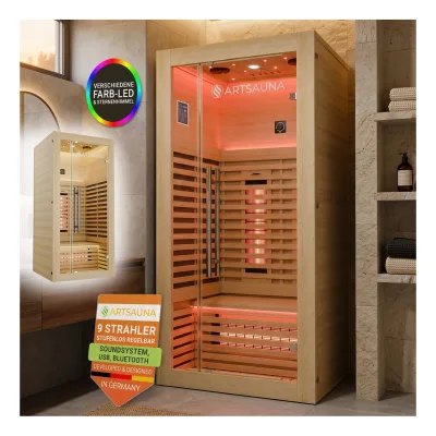 Artsauna Infrarotkabine Natur 90x190x90 cm