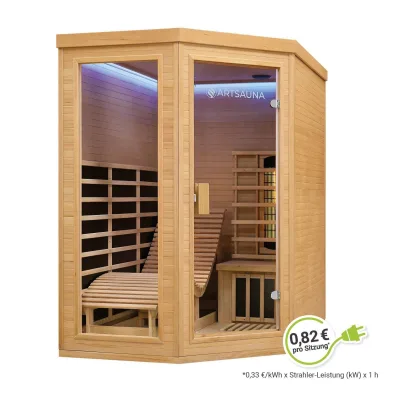 Artsauna Infrarotkabine Natur 130x190x190 cm
