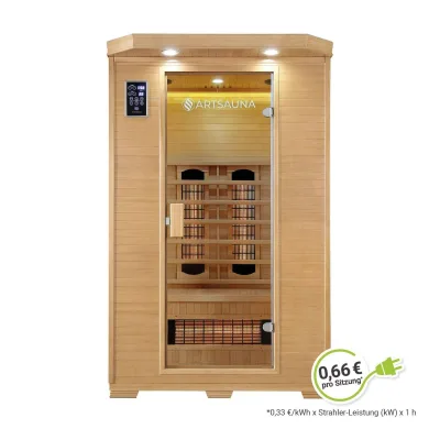 Artsauna Infrarotkabine Natur 120x190x100 cm