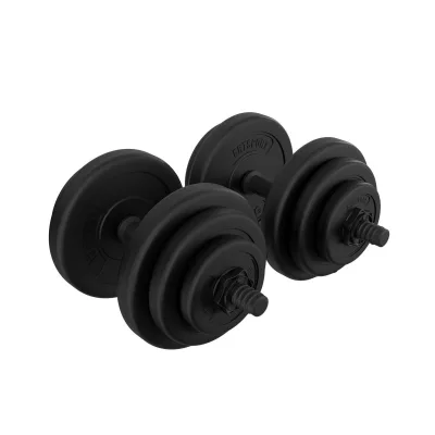 Artsport 2er Hantelset 20kg - Kurzhantel Set mit 2 Kurzhanteln, 12 Gewichte – Rutschfeste Griffe