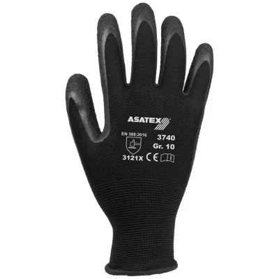 Asatex Latex-Handschuh 3740 Gr. 10 schwarz