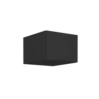 Aufsatzschrank Hochschrank 50 cm SIENA Schwarz Küchenzeile Küchenblock Küche