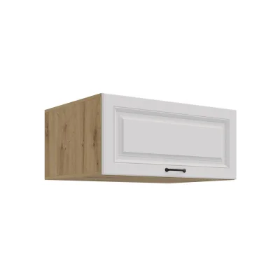 Aufsatzschrank Hochschrank 80 cm STILO Weiss Küchenzeile Küchenblock Küche