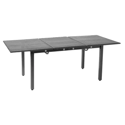 Gardenson Gartentisch Grau 74x90x140-200 cm