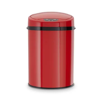 Badabfalleimer 9L mit Sensor-INOX RED