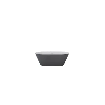 Badewanne DEHLIA grau freistehend Jet-Line 170 x 80 cm Bad Ausstattung