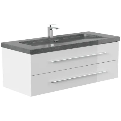 Badmöbel Granit G654 YAMO 130 cm 1 Hahnloch SoftClose in versch. Ausführungen
