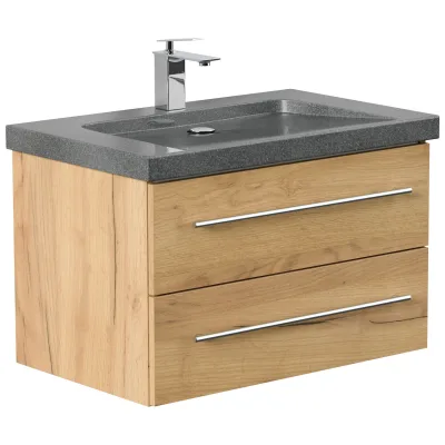 Badmöbel Granit G654 YAMO 75cm 1 Hahnloch SoftClose in versch. Ausführungen