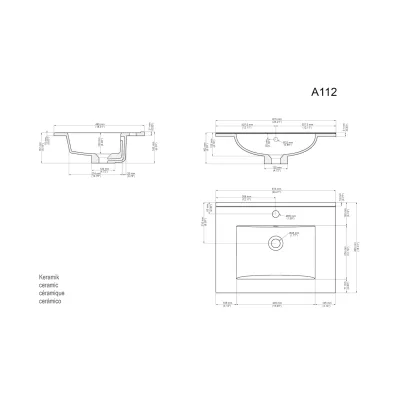 Badmöbel Limes & Waschtisch 60cm 2 Greifraum SoftClose Auszüge weiß Hgl