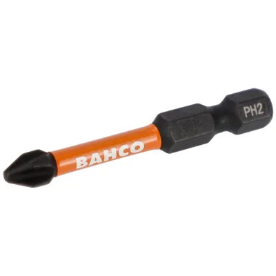Bahco 1/4 Torsion Bits für Phillips Schrauben PH2 50 mm - 10 Stk. pro Blisterpackung